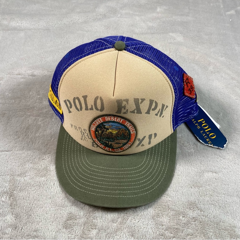 Polo Mojave Desert Trails Trucker Hat  Ralph Lauren Polo Expedition SnapBack Hat